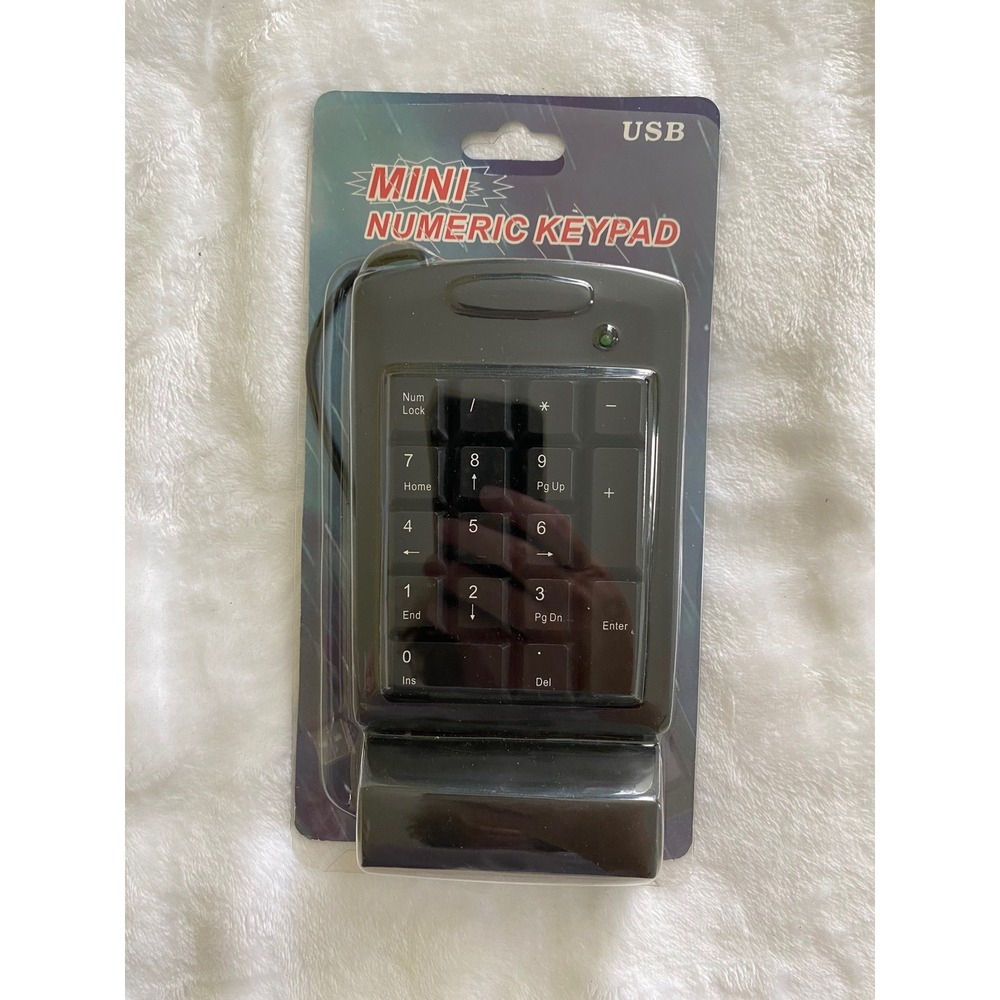 Unbranded Mini Numeric Keypad Universal OS Black USB Wired Numpad Data Entry